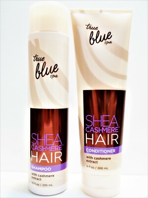 Bath Body Works TRUE BLUE SPA SHEA CASHMERE Hair Shampoo Conditioner, NEW  X
