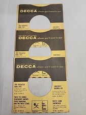 45 RPM 7" RECORD SLEEVES CO. SLEEVE 3 PACK SEE PHOTOS - Decca SLV184 