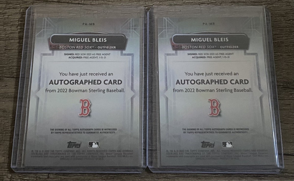 Miguel Bleis 2022 Bowman Sterling Prospect Auto #PA-MB Red