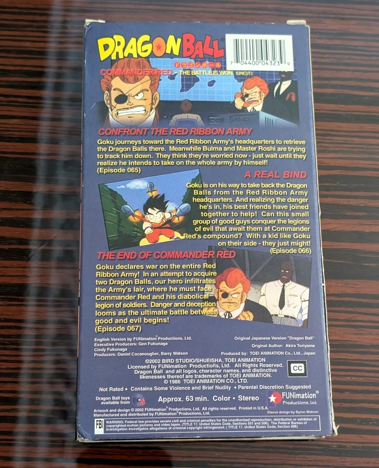 DRAGON BALL Commander Red: The Battle Is Won VHS - Image 4 of 4