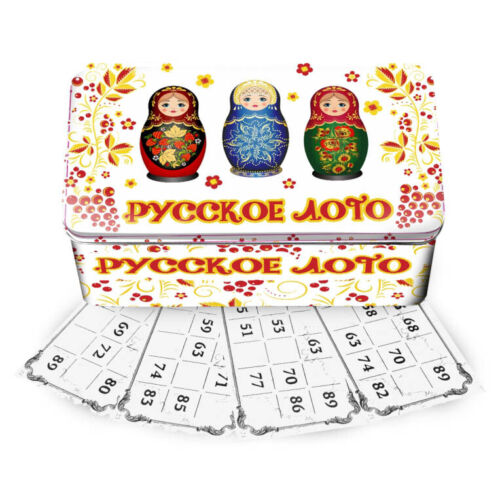 Russisches Lotto Loto Bingo Familienspiel Tischspiel Brettspiel in Geschenkbox  - Bild 1 von 1