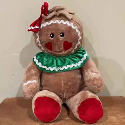 Dan Dee Girl Gingerbread Plush Stuffed Toy 16'' Christmas Collectors Choice