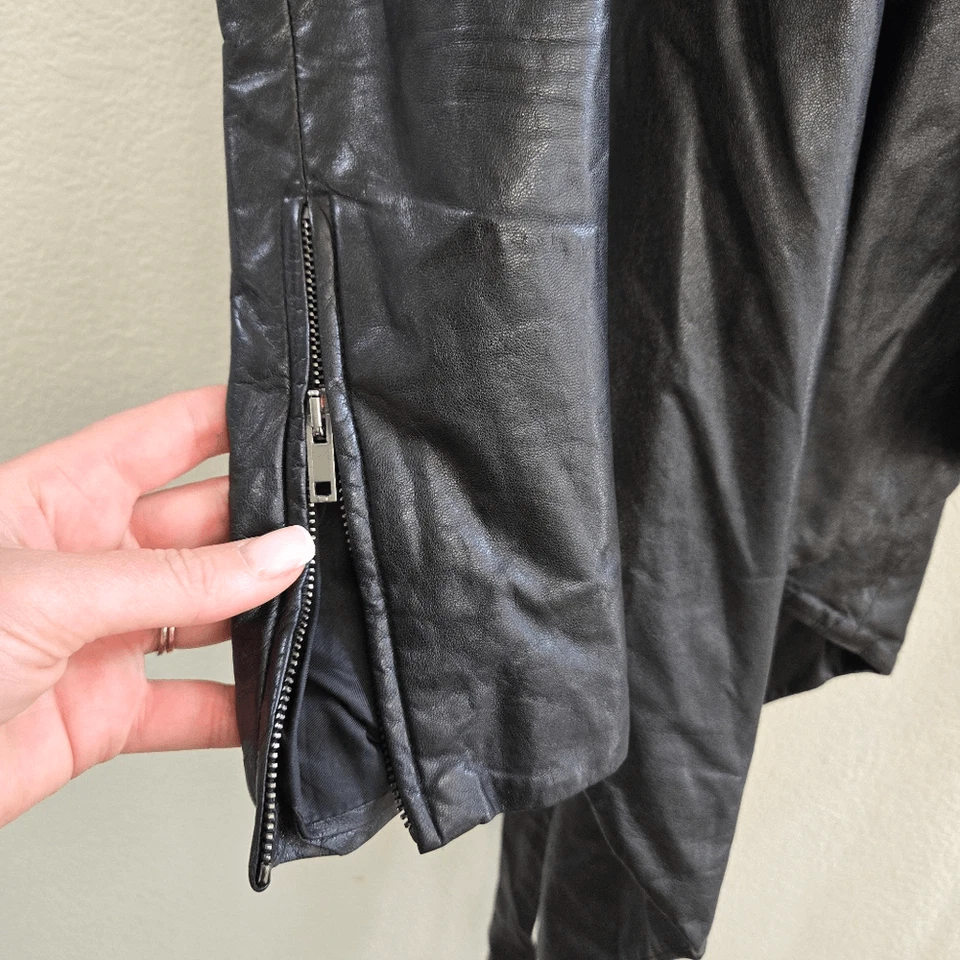 Chaqueta de cuero asimétrico Gareth Pugh talla 4 EE. UU. Foto 3 de 4