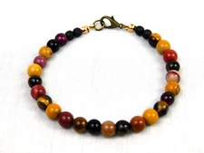 Unique Hand Made Bracelet Natural Gemstone & Lava Rock by Beaded Dragons
