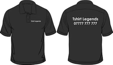 Your Business Name Or Logo Printed On Custom Made Brand New Polo T Shirt