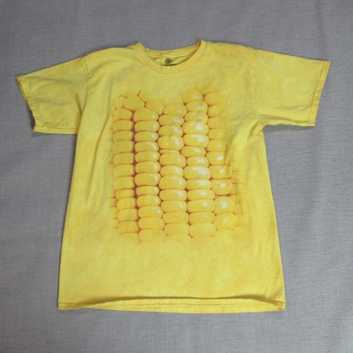 The Mountain T Shirt Mens Size Large Yellow Short Sleeve Corn Graphic Funny Tee - 第 1/7 張圖片