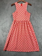 Anthropologie Everly Dress Womens Medium Orange Aztec Dress Geometric Sleeveless