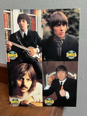 rare beatles trading cards THE BEATLES TRADING CARDS 1993 PROMO CARD UNCUT SHEET 🔥RARE🔥