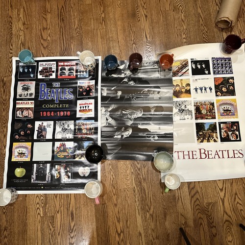 Beatles Poster X 3 ALBUM COVER + Songs 1987 & Peter Paul Mary & 1964-1970 Read
