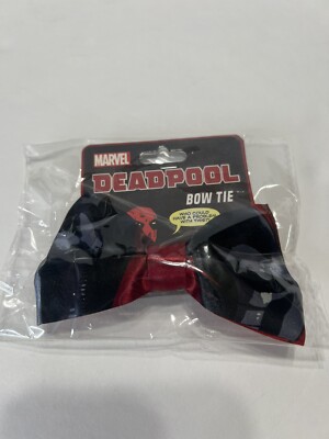 Deadpool Bow Tie Nerd Block Exclusive Marvel Red/ Black Bow tie 