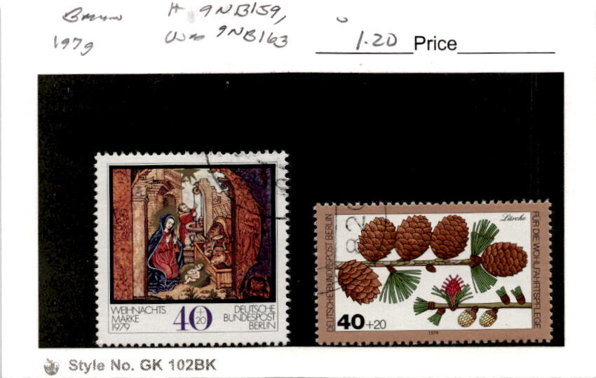 Germany - Berlin, Postage Stamp, #9NB159, 9NB163 Used, 1979