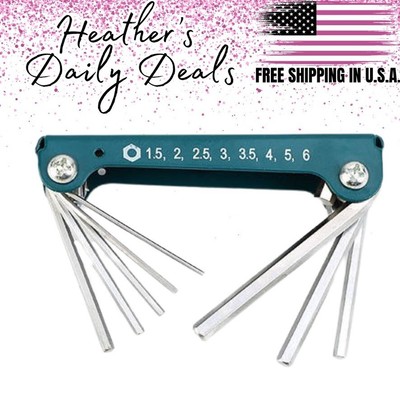 E Bike Repair Metric Folding Allen Hex Wrench Key 1.5-6mm EBike Multi Tool Trail