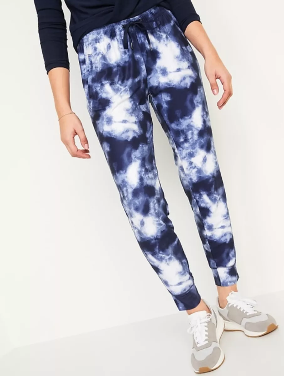 Old Navy Women's Mid-Rise Breathe ON Jogger Pants Cool Tie Dye