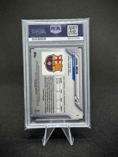 Lionel Messi 2019 Topps Chrome UCL Blue Bubbles Refractor SP FC Barcelona - Picture 2 of 2