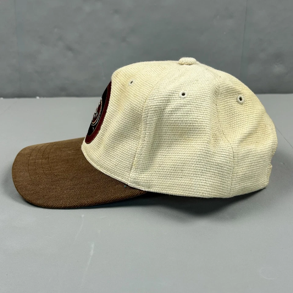VINTAGE San Francisco 49ers Hat Cap Snap Back Beige Brown Football Mens 90s - Image 3 of 4