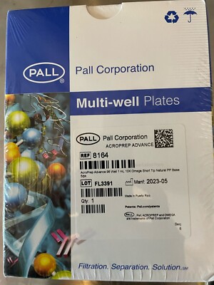 PALL 8164 AcroPrep Advance 96-well Filter Plates for Ultrafiltration - 1 mL, 5PK