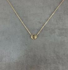Sun Moon Face GOLD Plated Necklace Crescent Lunar Eclipse Nature Friendship 