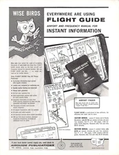 Airguide Publications Flight Guide Airports Frequencies Manual Vtg Mag Print Ad