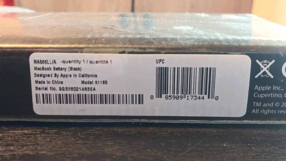 BATERÍA RECARGABLE APPLE MACBOOK - PARA MACBOOK 13" NUEVA/ORINAL SELLADA DE FÁBRICA Foto 3 de 4