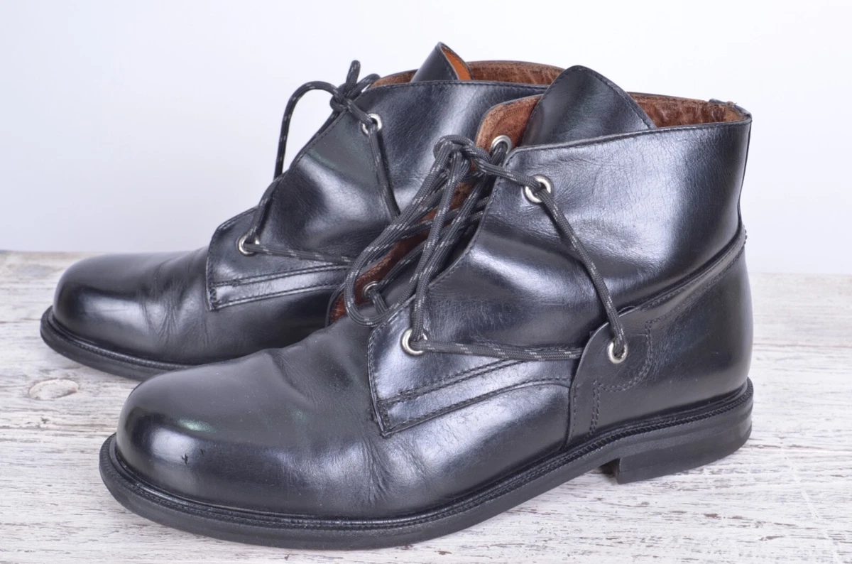 90s DIRK BIKKEMBERGS HOMME MOUNTAINEERING STRAPS LEATHER DESERT BOOTS SIZE 44