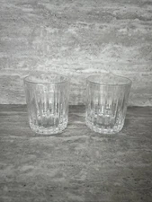 10oz Glasses Pair Old Fashioned Lead Crystal Cocktail Whiskey