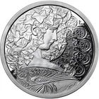 ALPHONSE MUCHA  PROOF IVY 1 OZ 999 SILVER COA, pop 3000