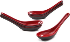 5 Pack Chinese Black Red Wonton Soba Rice Ramen Noodle Soup Spoon 2384x5