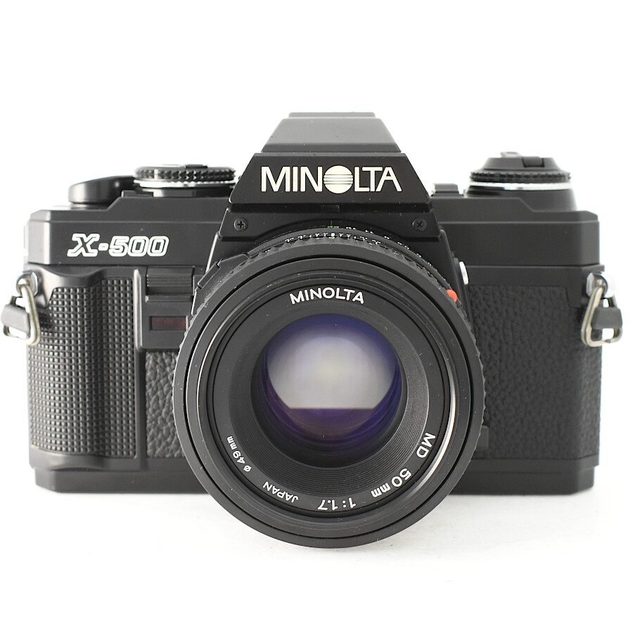 良品 MINOLTA X-500 + MD 50mm F1.7 AA3275 Mint+]MINOLTA X-500/MINOLTA MD 50mm F1.7 SLR 35mm Film