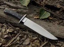 Custom Handmade D2 Steel Bowie Knife Full Tang Hunting Survival Knife W/Sheath