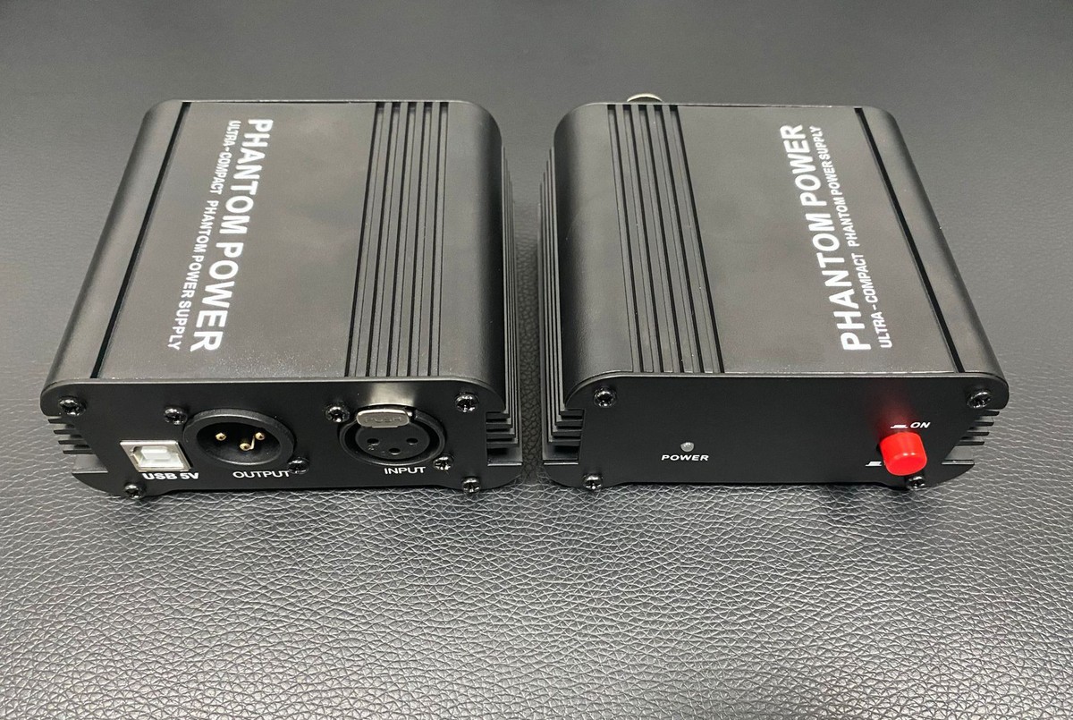 48V XLR Phantom Power Supply for Condenser Microphone Recording