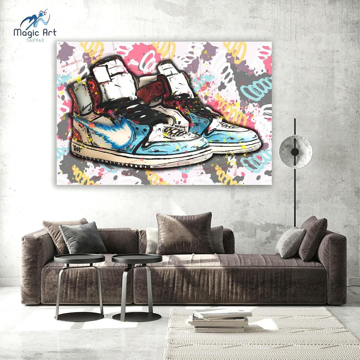 Air Jordan Sneaker Wall Art, Street Style, Shoes Artwork, Gift For Him