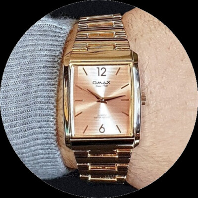 OMAX Retro Designer Roségold Pltd Edelstahl Epson Seiko Uhrwerk Tonneau HSJ693