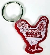 Red Rooster Swingers Club Las Vegas Collectable Keychain Keyring Vintage
