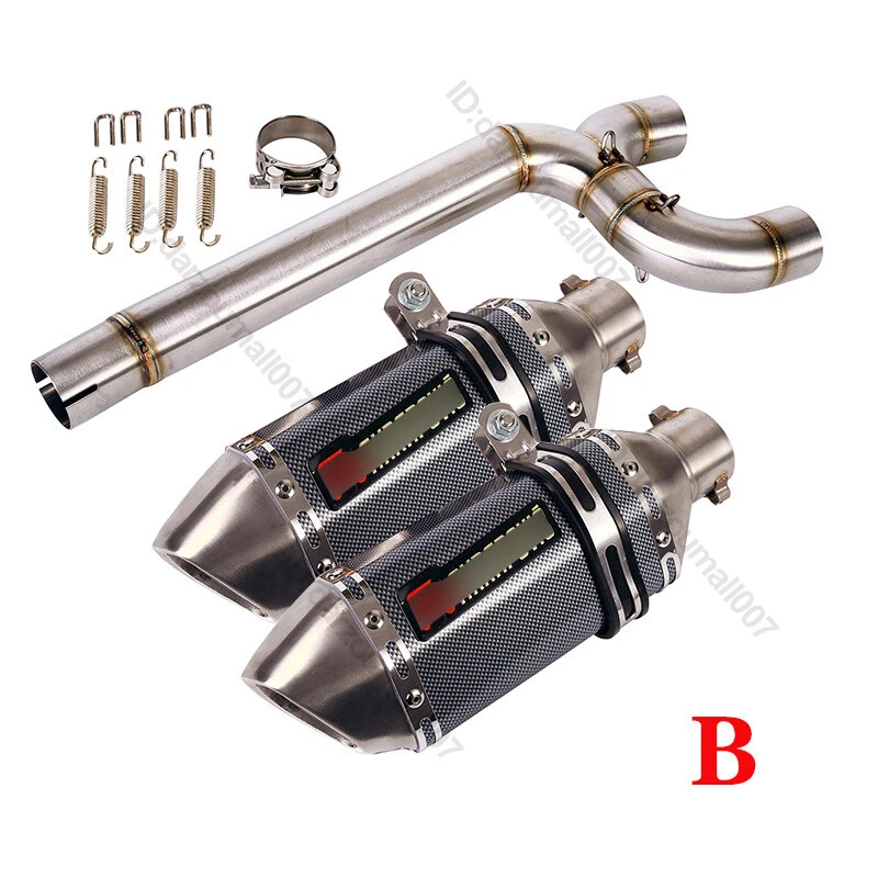 Sistema de exaustão 51MM silenciador tubo de ligação média R&L para Yamaha FZ6 FZ6N FZ6S 2004-2011 - Imagem 3 de 4