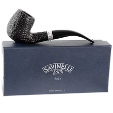 NEW - Savinelli Trevi Rusticated 606 KS Briar Tobacco Pipe, 6mm Filters