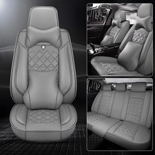 Universal Pu Leather Car Seat Covers 5 Seat Full Set Front Rear Cushion Cover Universal Pu Leather Car Seat Covers 5 Seat Full Set Front Rear Cushion Cover
