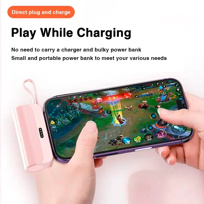 5000mAh Type-C Portable Power Bank Fast Charging Compact Design 5000mAh Type-C Portable Power Bank Fast Charging Compact Design