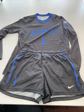 Game Worn Used Kentucky Wildcats Soccer Kit Jersey Large Nike Shorts Med #1