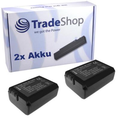2x Li-Ion Akku 1300mAh für Sony Alpha 33, 55, 55V, 6, NEX-3NLB, NEX-3NLW