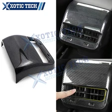 Carbon Fiber Texture Rear AC Air Outlet Panel Cover For Tesla Model Y 2020-2025