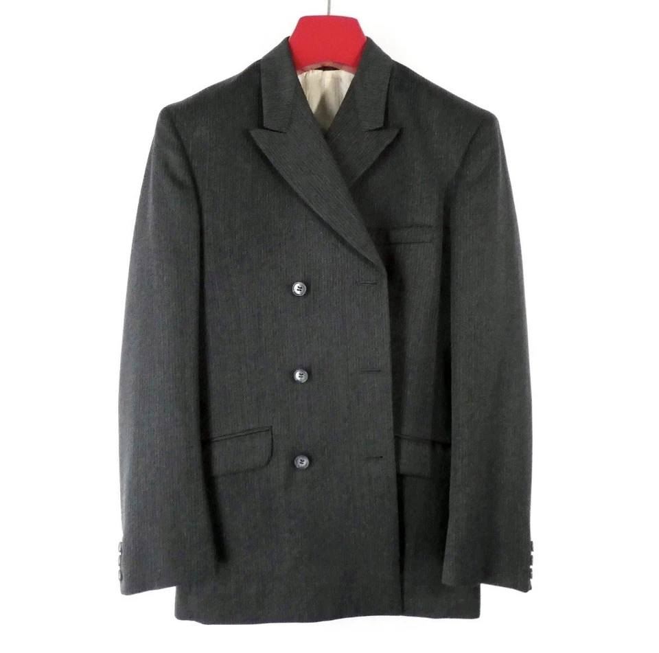 1950-е Alexandre Savile Row Англия 3 Изделия Костюм Двубортный Полосатый Шерсть - Изображение 2 из 4