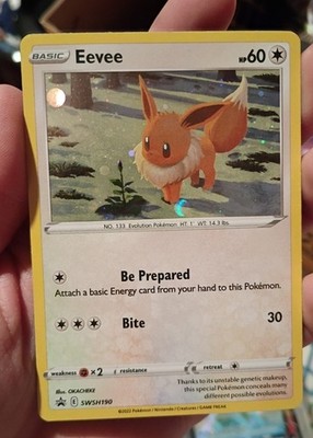 Pokemon TCG Eevee SWSH190 Sword & Shield Promo Holo English Card 2022