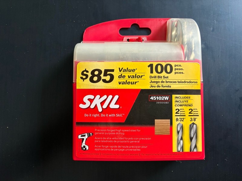 Skil 45102 100 Piece  Twist High Speed Steel Drill Set