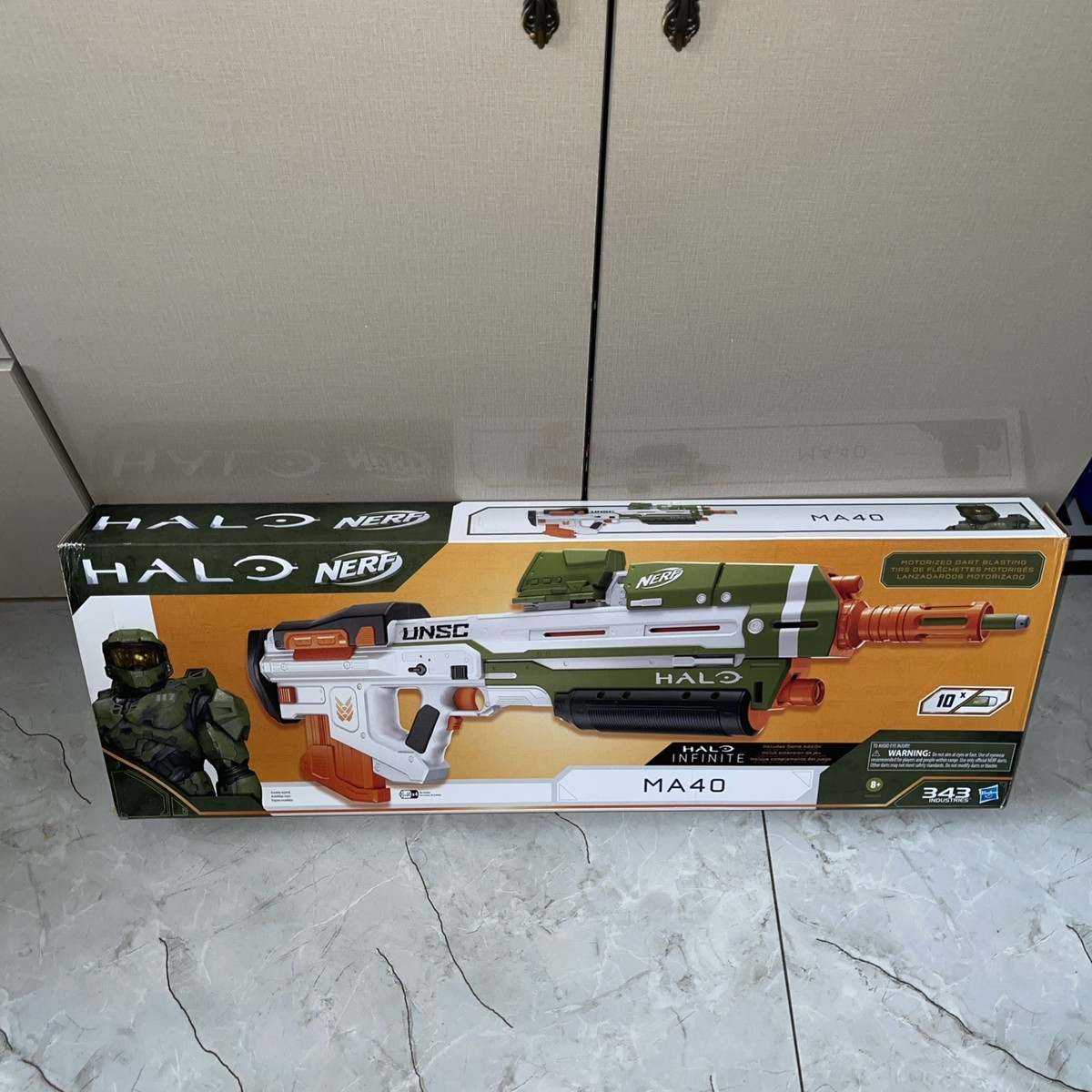 NERF HALO MA40 ナーフ コラボモデル 中古品 2020 Hasbro NERF Halo MA40 Motorized Dart Blaster with Game Code