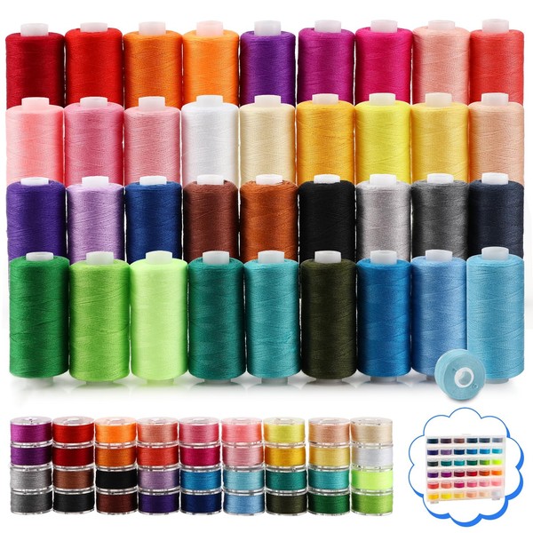 72 StüCk NäHgarn Set 36 Farben NäHgarn FüR NäHmaschine 400 Yard Pro Spule-image