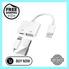 Apple Certified Lightning Male to USB Female Adapter OTG and Charger Cable for I