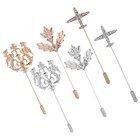 6pcs Suit Collar Clothing Pin Vintage Male Brooches Pin Lapel Pin Stick Pin