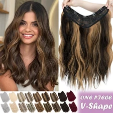 Thick One Piece Clip In Hair Extensions as Human Natural 18Inch Full Head U-Part