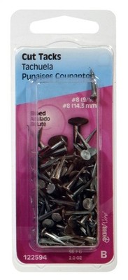 Hillman 122594 Blue Steel Large Head #8 x 9/16 in. Cut Tacks 2 oz. (Pack of 6)