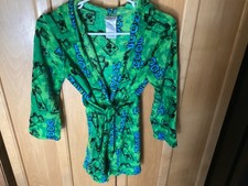 Minecraft Creeper All Over Graphic Bathrobe Robe House Coat Boom Boys Green L 10